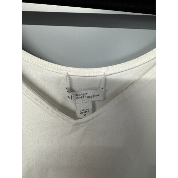 J.Jill Tank Top Camisole Medium Sleeveless V Neck Reversible‎ White Substantial - Picture 8 of 8